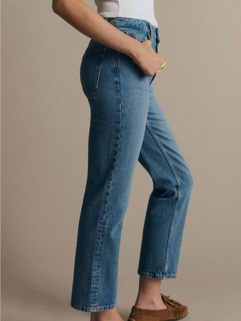 Sézane NWT Iconique Straight-Leg Jeans size 34 - Deep Blue